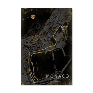 Monaco Track Canvas Art Clock Canvas