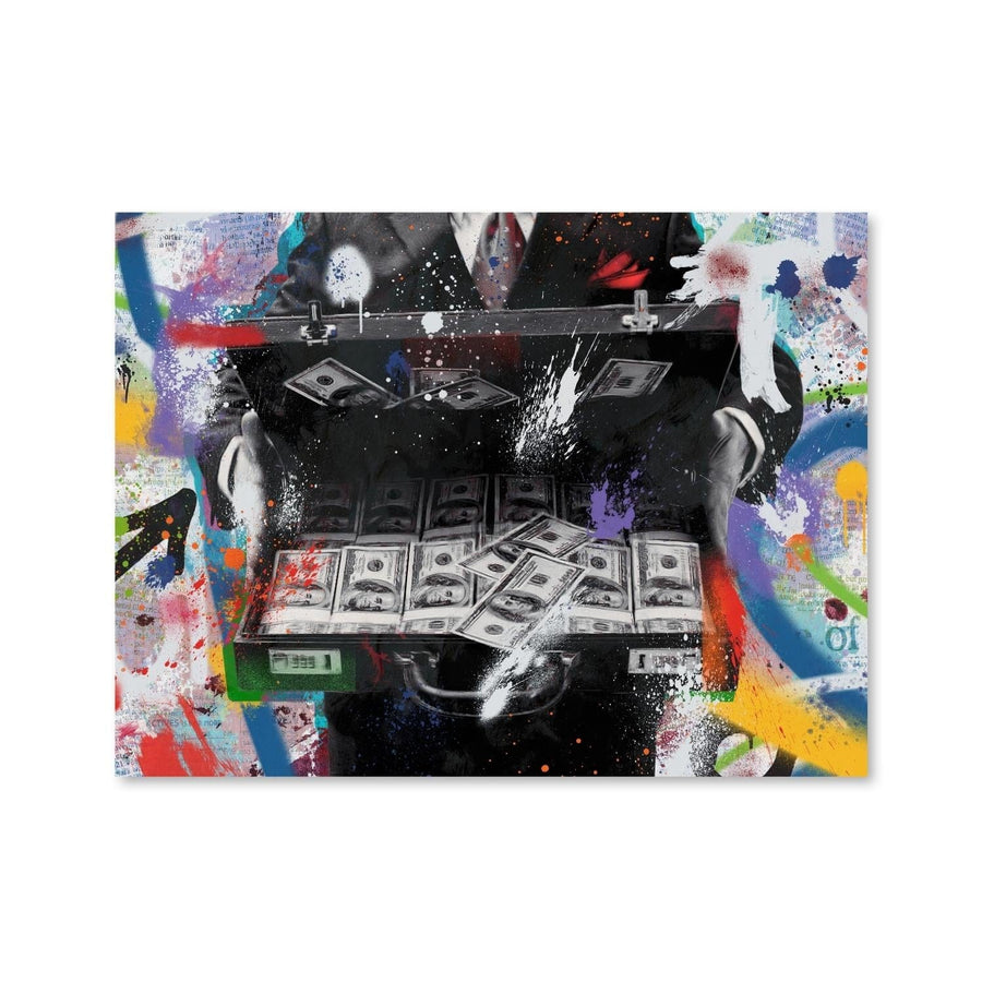 Money Case Canvas Art Clock Canvas