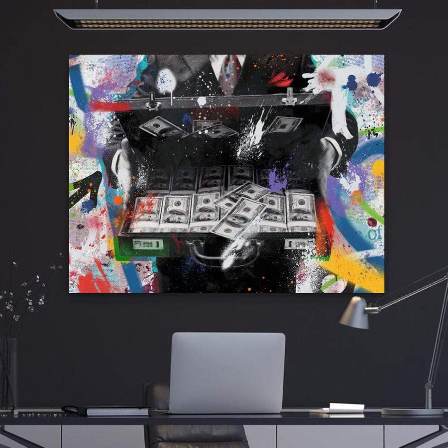 Money Case Clock Canvas