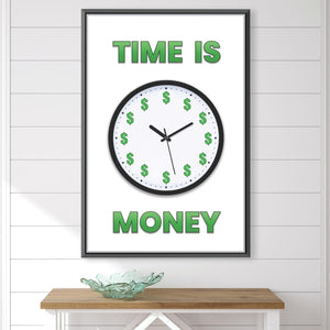 Money Clock Canvas Art Clock Canvas