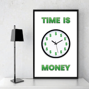 Money Clock Clock Canvas