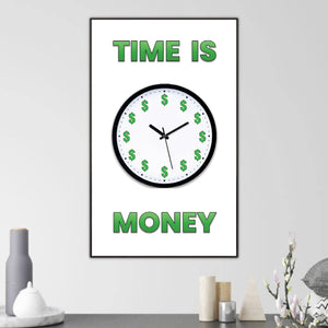 Money Clock Clock Canvas