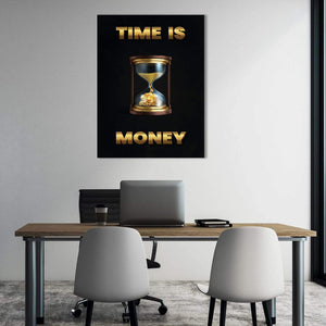 Money Glass Clock Canvas