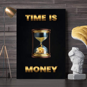 Money Glass Clock Canvas