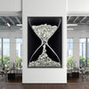 Money Hourglass Clock Canvas