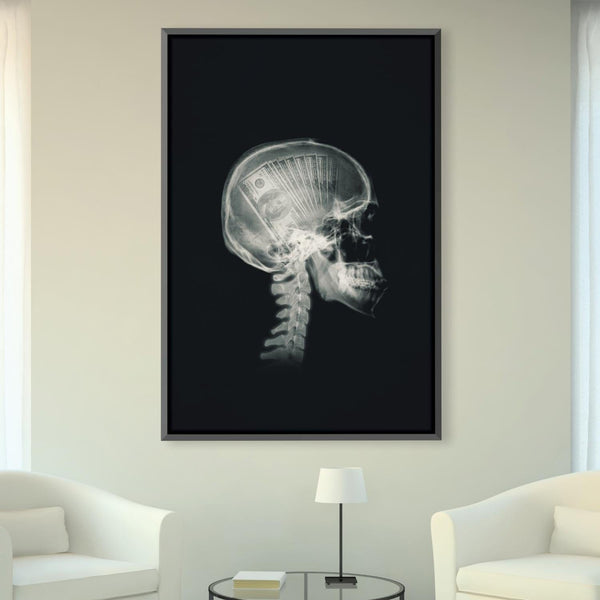 Money Mind X-ray Canvas Art Clock Canvas