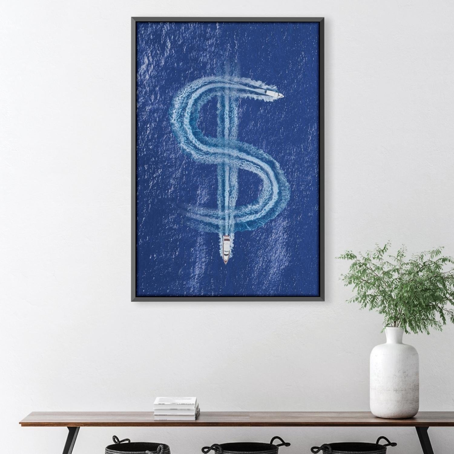 Money Yacht Canvas Art Clock Canvas