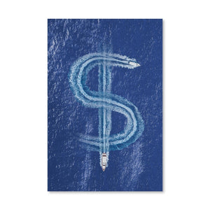 Money Yacht Canvas Art Clock Canvas