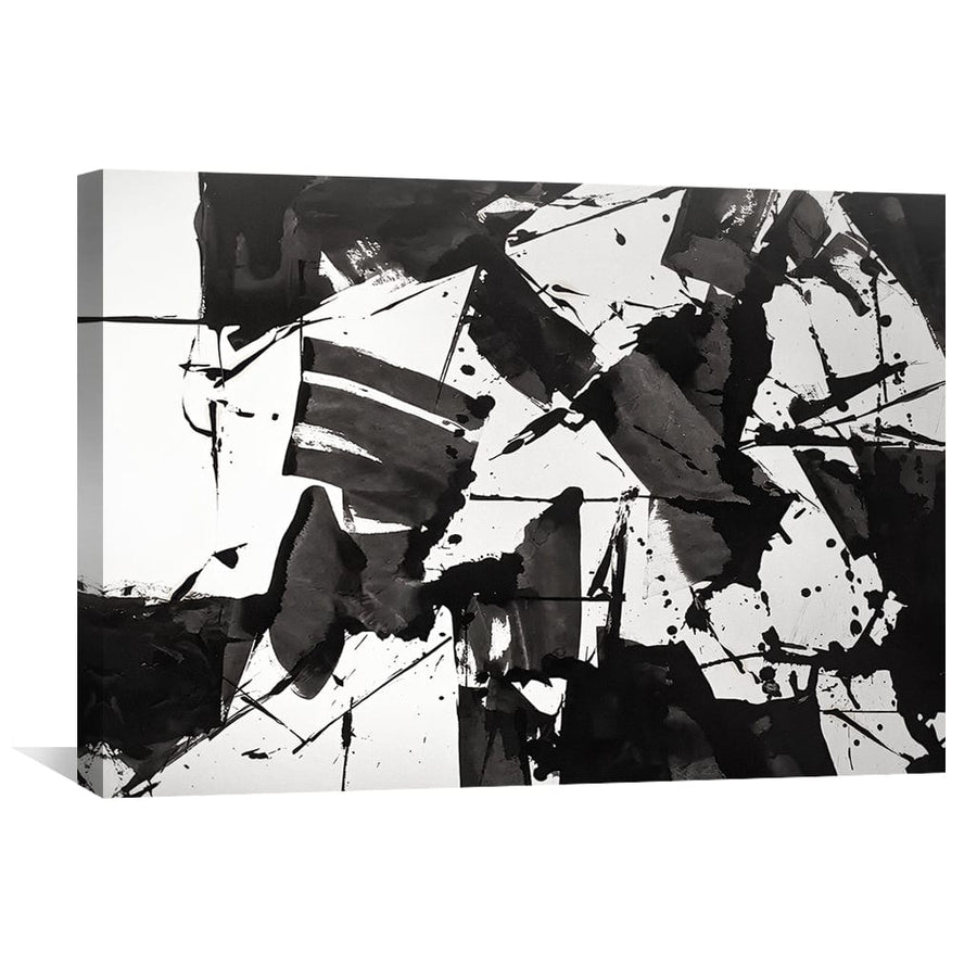 Monochromatic Symphony Canvas Art Clock Canvas