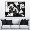 Monochromatic Symphony Canvas Art Clock Canvas