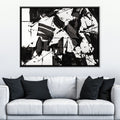 Monochromatic Symphony Canvas Art Clock Canvas