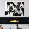 Monochromatic Symphony Canvas Art Clock Canvas