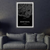 Montreal Black Canvas Art Clock Canvas
