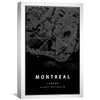 Montreal Black Canvas Art Clock Canvas