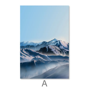 Mountain Horizon Canvas Art A / 40 x 60cm / Unframed Canvas Print Clock Canvas
