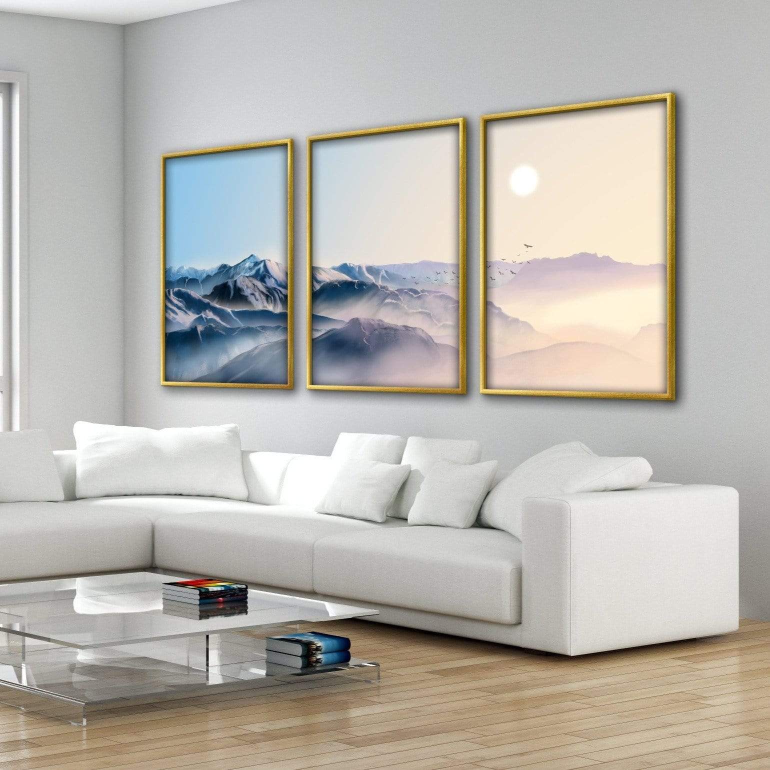 Mountain Horizon Canvas Art Clock Canvas