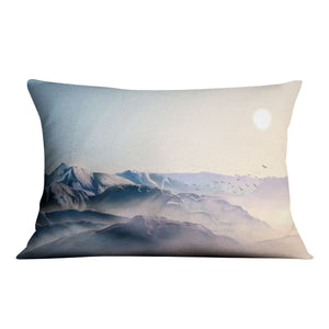 Mountain Horizon Cushion Cushion 48 x 33cm Clock Canvas