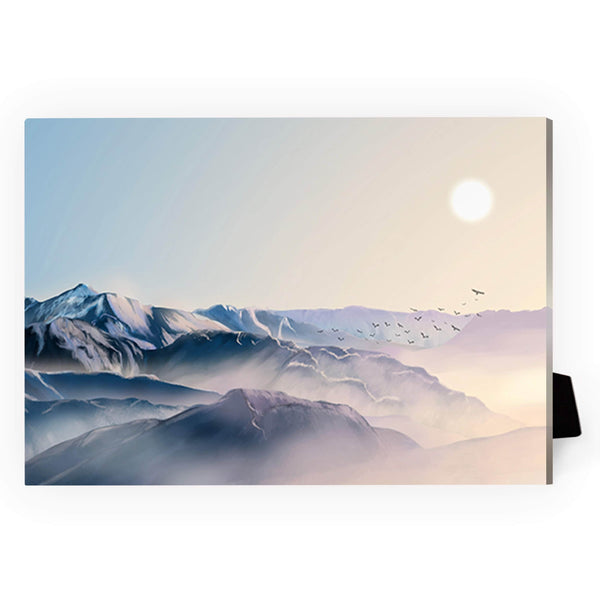 Mountain Horizon Desktop Canvas Desktop Canvas 18 x 13cm Clock Canvas