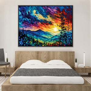 Mountain Landscape Canvas Art Clock Canvas