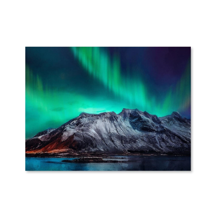 Mountain Lights Canvas Art Clock Canvas