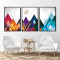 Mountain Spectrum Canvas Art Clock Canvas
