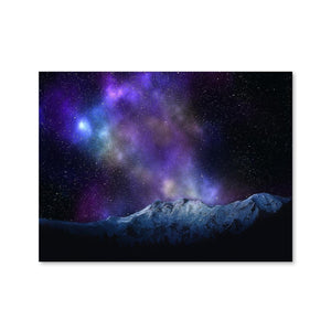 Mountains and Stars Canvas Art Clock Canvas