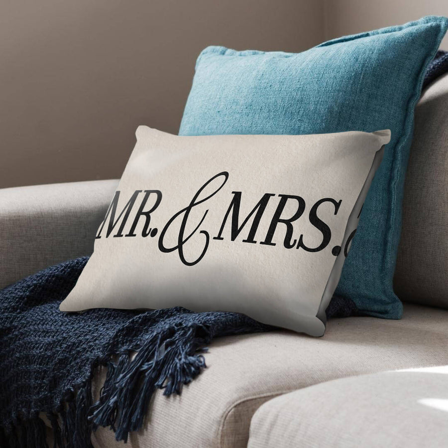 Mr. &amp; Mrs Cushion Cushion Cushion Landscape Clock Canvas