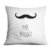 Mr and Mrs Right Cushion Cushion A / 45 x 45cm Clock Canvas