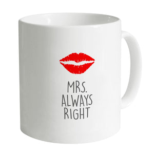Mr and Mrs Right Mug Mug B / White Clock Canvas