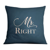Mr. & Mrs Right Cushion Cushion B / 45 x 45cm Clock Canvas