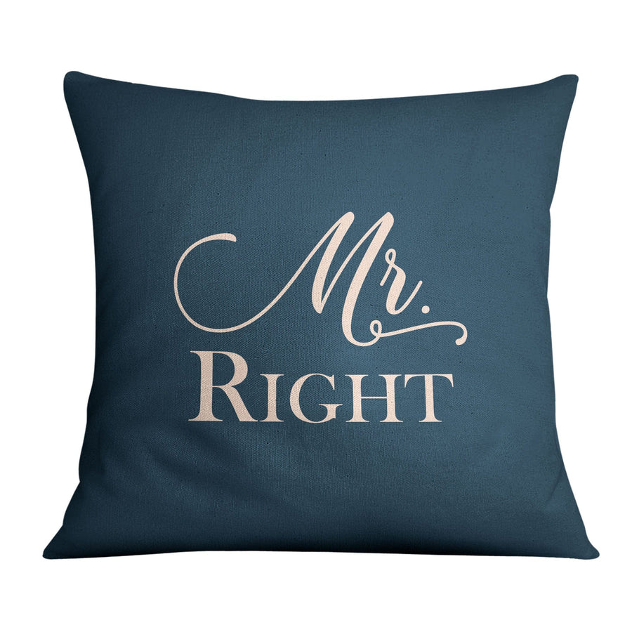 Mr. & Mrs Right Cushion Cushion B / 45 x 45cm Clock Canvas