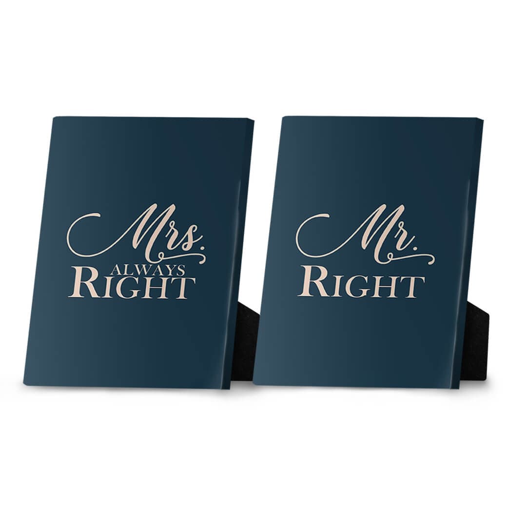 Mr. & Mrs Right Desktop Canvas A / 5 x 7in product thumbnail