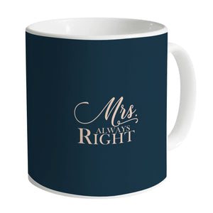 Mr. & Mrs Right Mug Mug A / White Clock Canvas