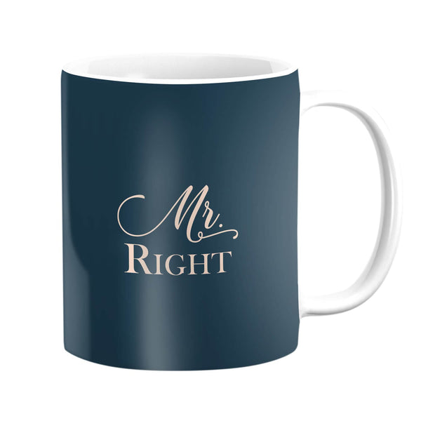 Mr. & Mrs Right Mug Mug Clock Canvas
