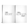 Mrs. Always Right Canvas Art Clock Canvas