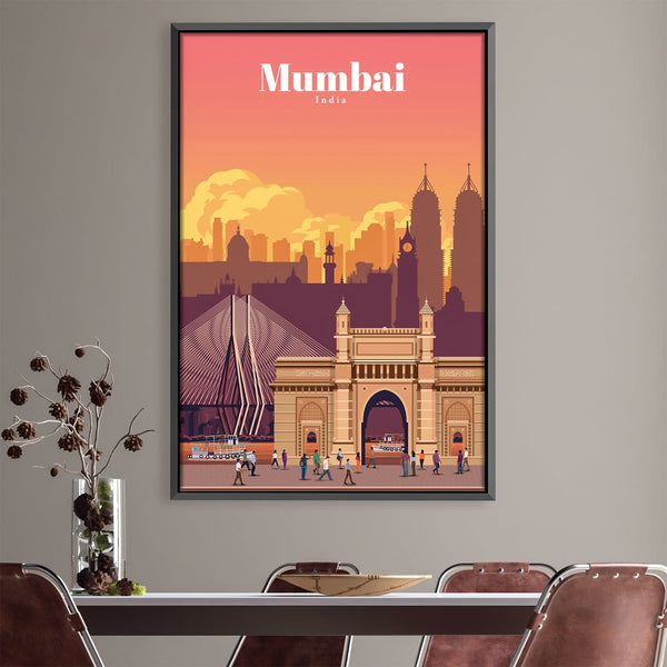 Mumbai Canvas - Studio 324 Art Clock Canvas
