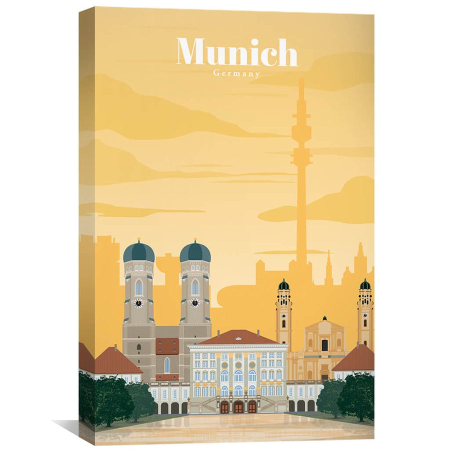 Munich Canvas - Studio 324 Art Clock Canvas