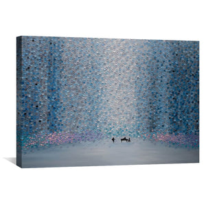 Music And Rain Canvas Art 45 x 30cm / Unframed Canvas Print Clock Canvas