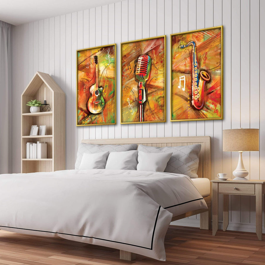 Musical Vibes Canvas Art Clock Canvas