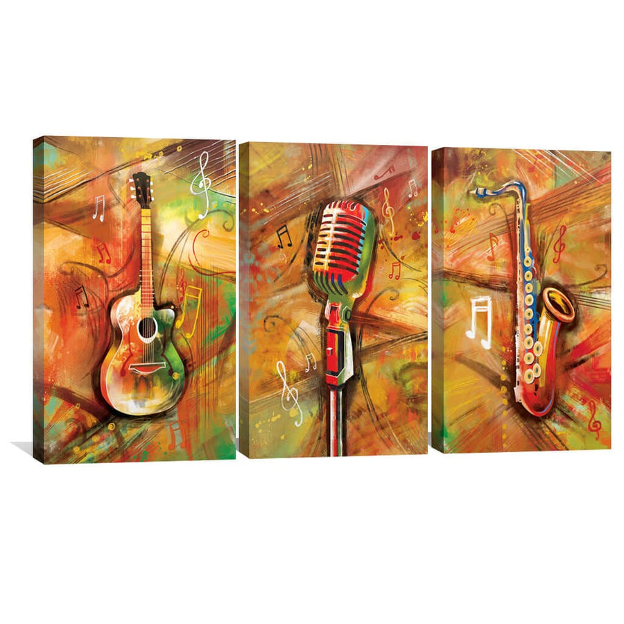 Musical Vibes Canvas Art Clock Canvas