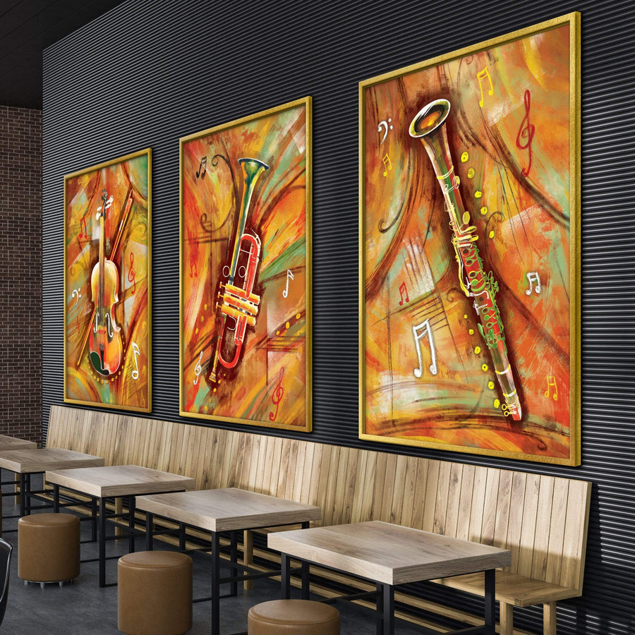 Musical Waves Canvas Art Clock Canvas