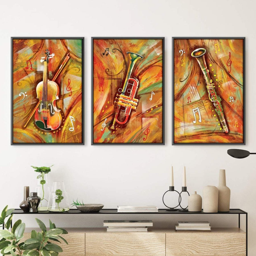 Musical Waves Canvas Art Clock Canvas