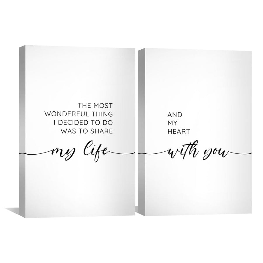 My Life with You Canvas Art Clock Canvas