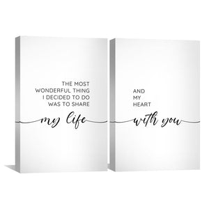 My Life with You Canvas Art Clock Canvas