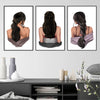 Mysterious Woman Canvas Art Set of 3 / 40 x 50cm / No Board - Canvas Print Only Clock Canvas