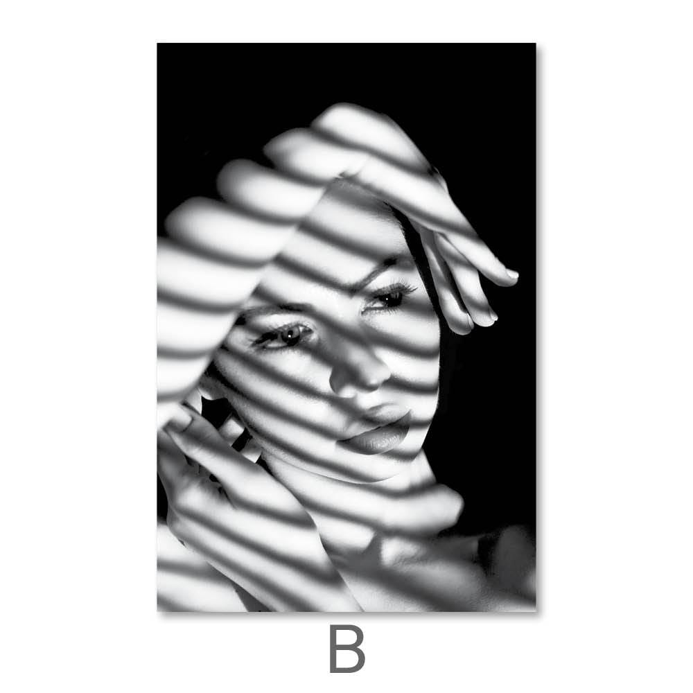 Mystery Woman Canvas Art B / 40 x 50cm / No Board - Canvas Print Only Clock Canvas