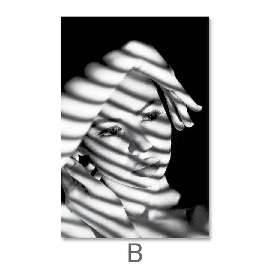 Mystery Woman Canvas Art B / 40 x 50cm / No Board - Canvas Print Only Clock Canvas