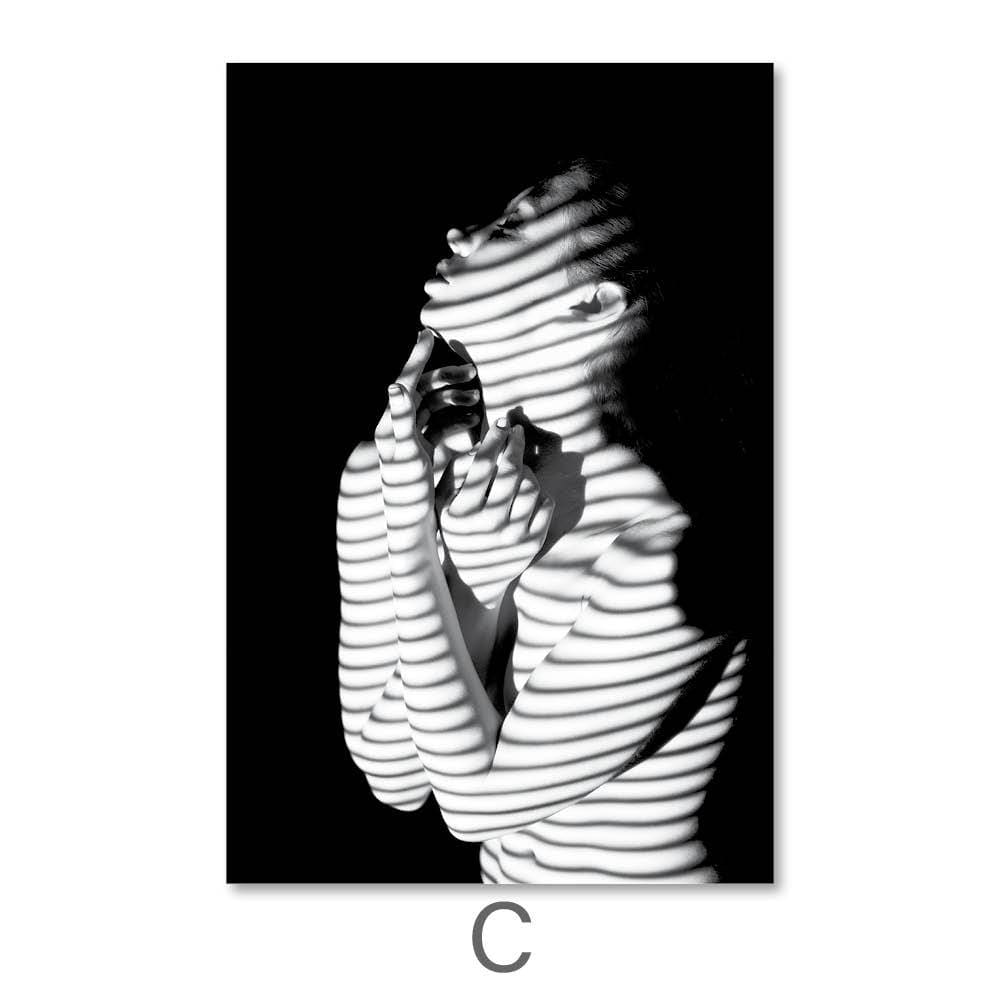 Mystery Woman Canvas Art C / 40 x 50cm / No Board - Canvas Print Only Clock Canvas