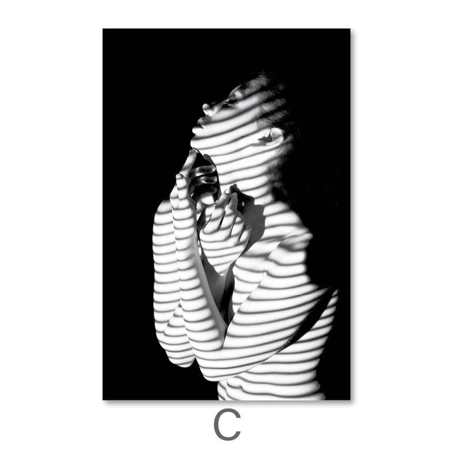 Mystery Woman Canvas Art C / 40 x 50cm / No Board - Canvas Print Only Clock Canvas