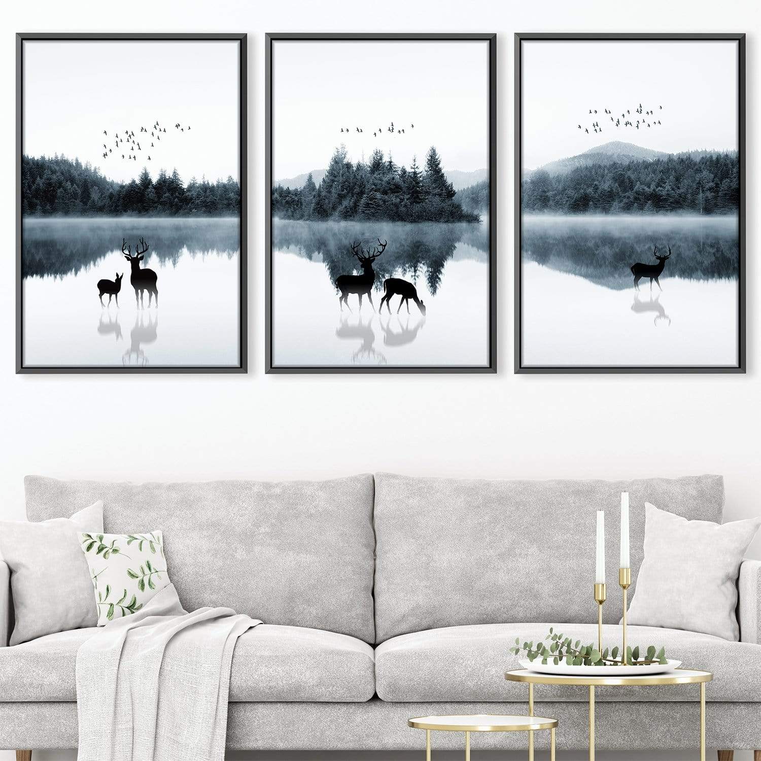 Mystical Lake Canvas Art Clock Canvas